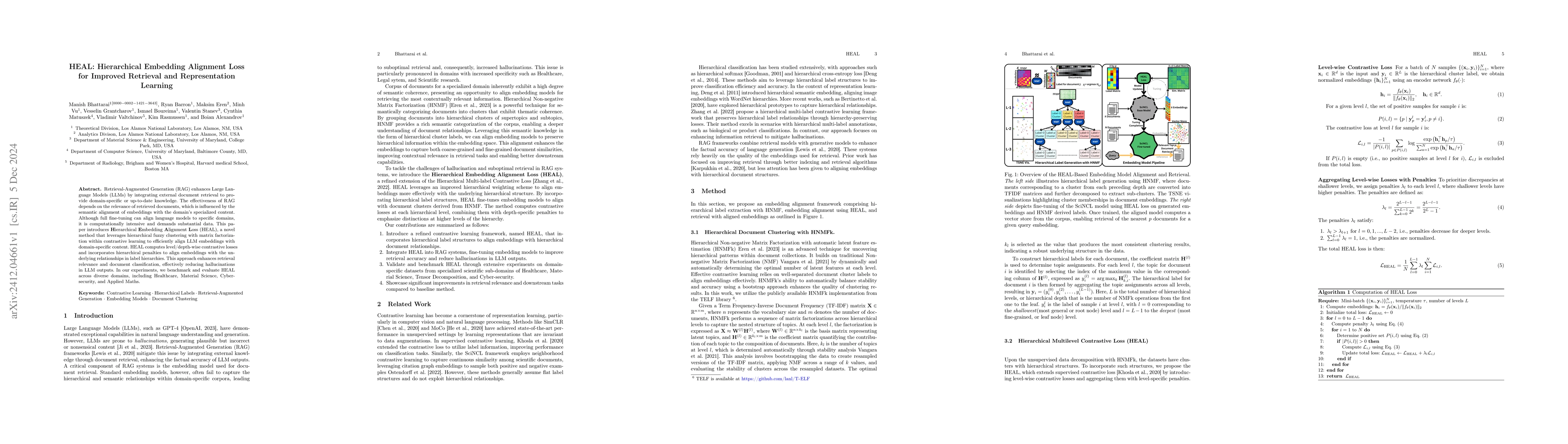 Thumbnail for HEAL: Hierarchical Embedding Alignment Loss for Improved Retrieval and
  Representation Learning