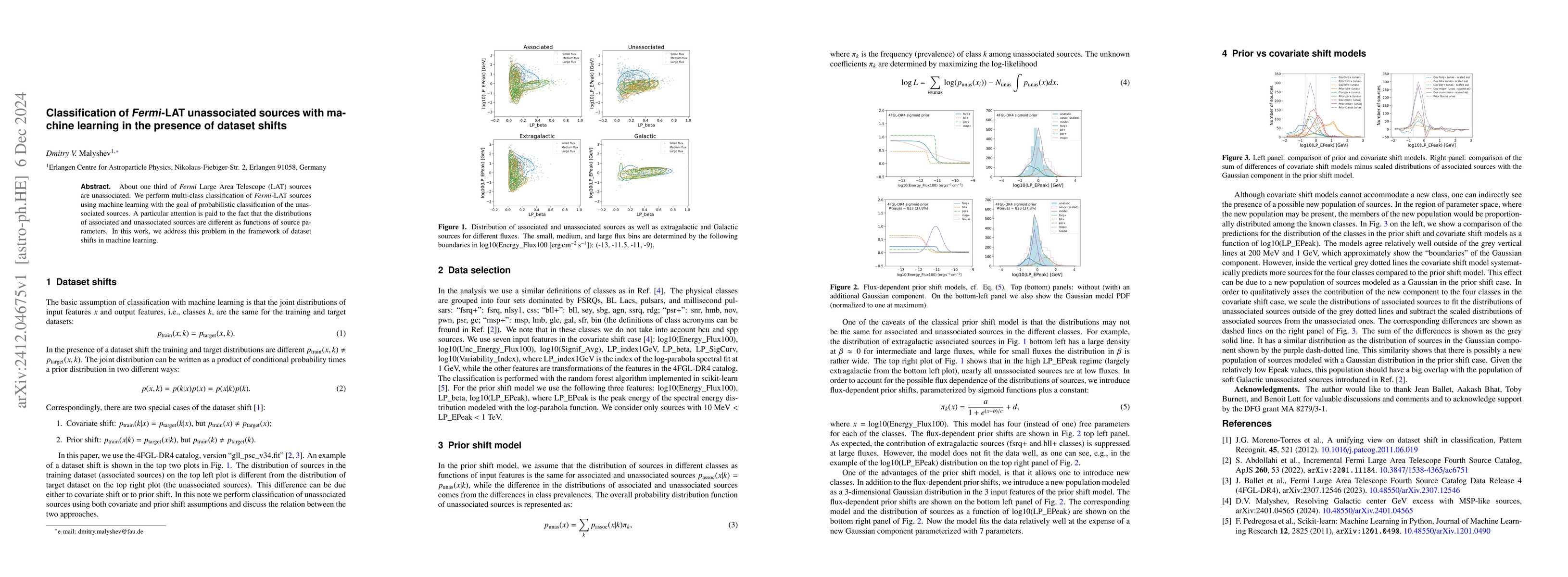 Thumbnail for Classification of Fermi-LAT unassociated sources with machine learning
  in the presence of dataset shifts
