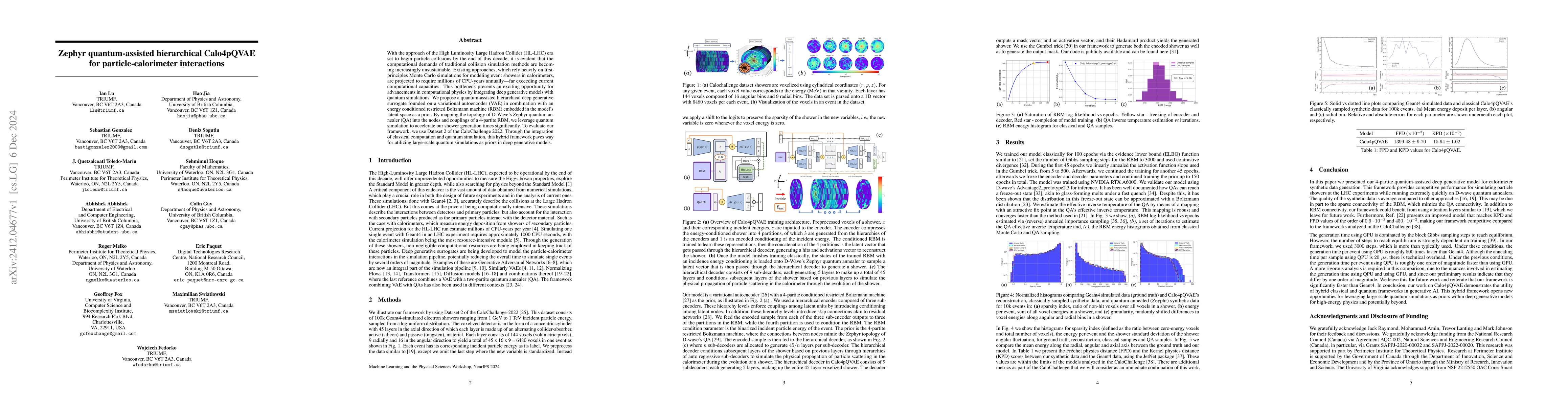 Thumbnail for Zephyr quantum-assisted hierarchical Calo4pQVAE for particle-calorimeter
  interactions