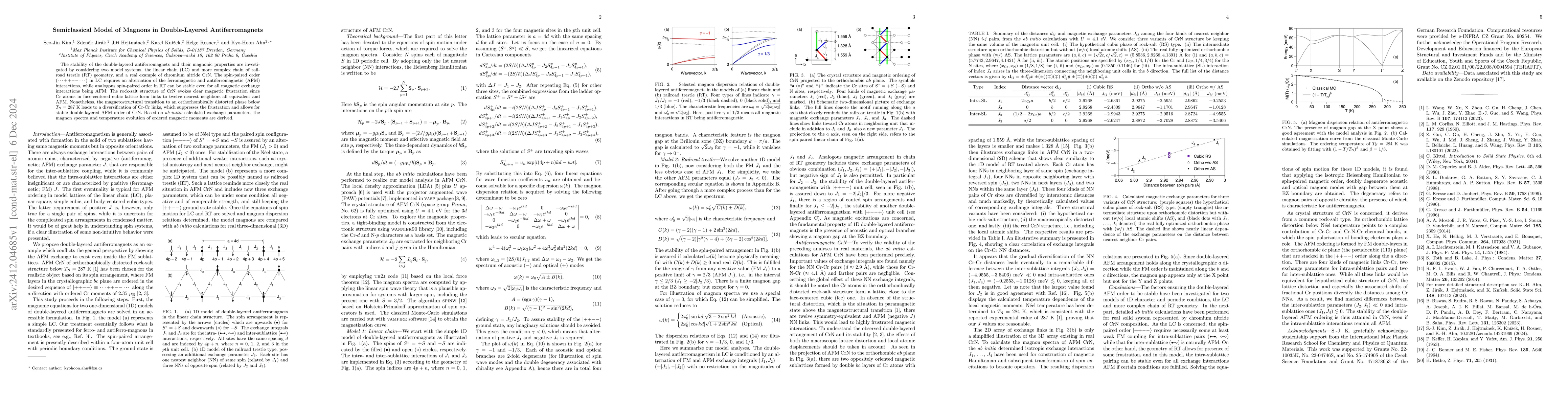 Thumbnail for Semiclassical Model of Magnons in Double-Layered Antiferromagnets
