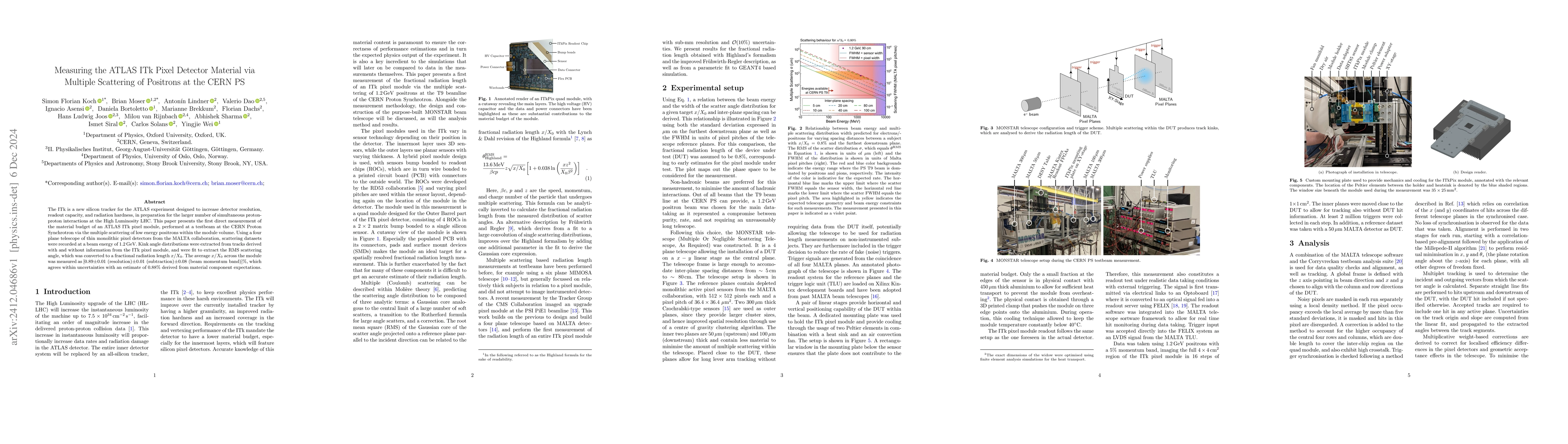 Thumbnail for Measuring the ATLAS ITk Pixel Detector Material via Multiple Scattering
  of Positrons at the CERN PS