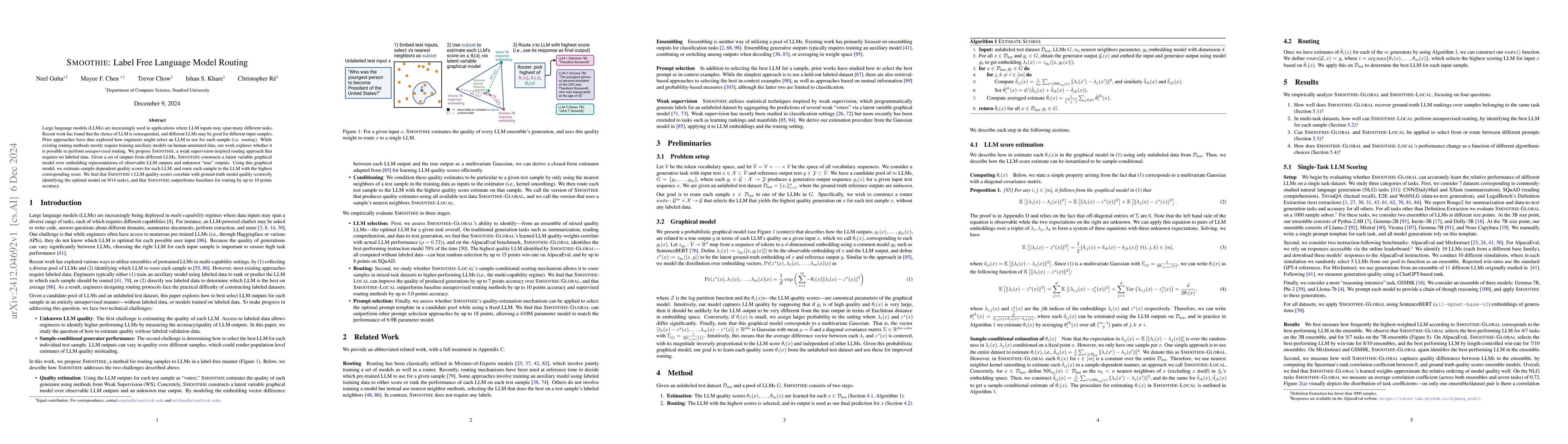 Thumbnail for Smoothie: Label Free Language Model Routing
