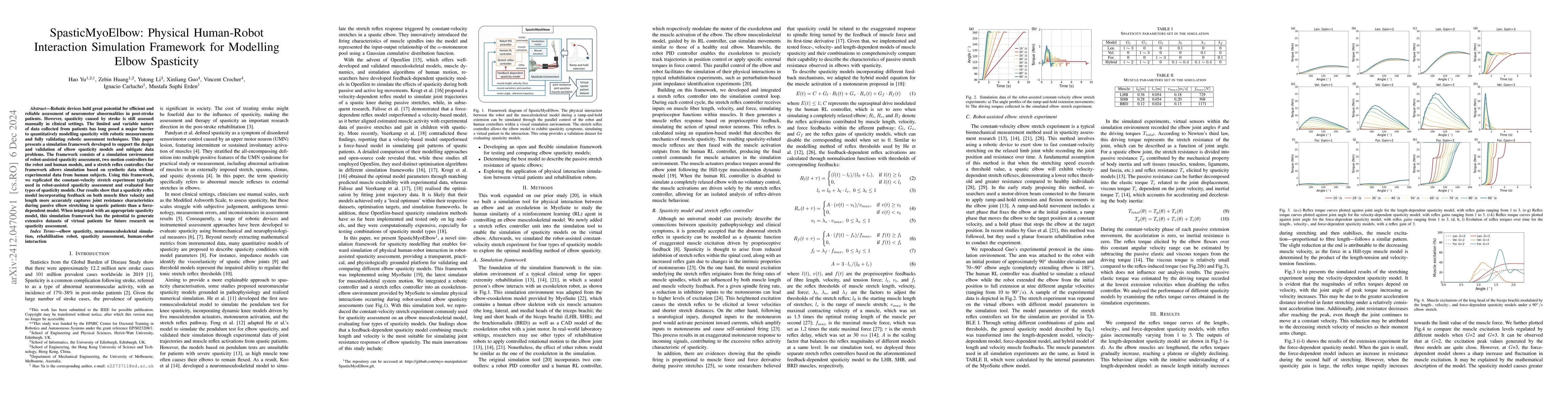 Thumbnail for SpasticMyoElbow: Physical Human-Robot Interaction Simulation Framework
  for Modelling Elbow Spasticity