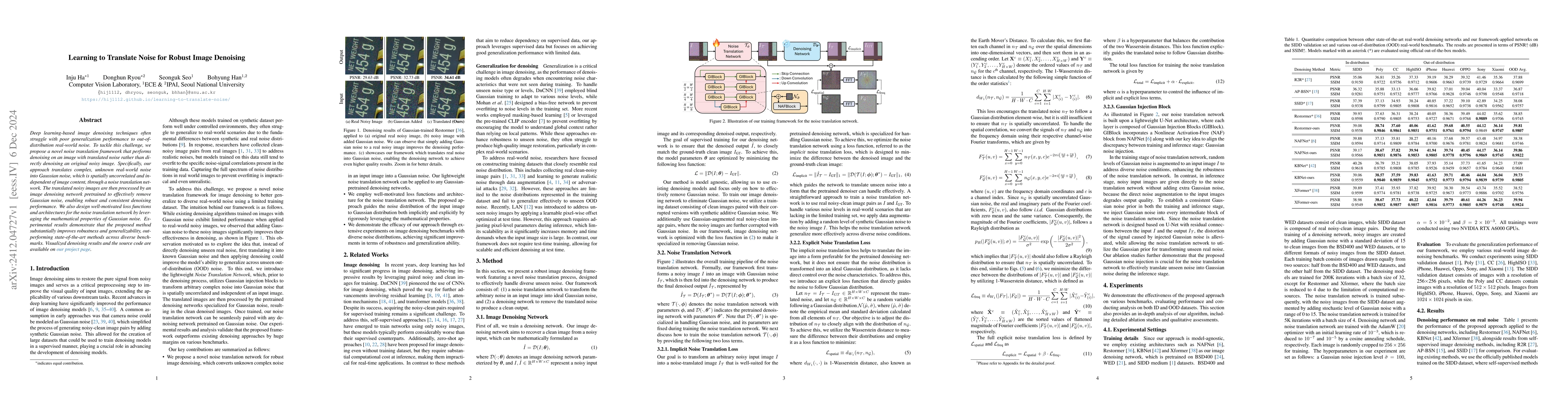 Thumbnail for Learning to Translate Noise for Robust Image Denoising