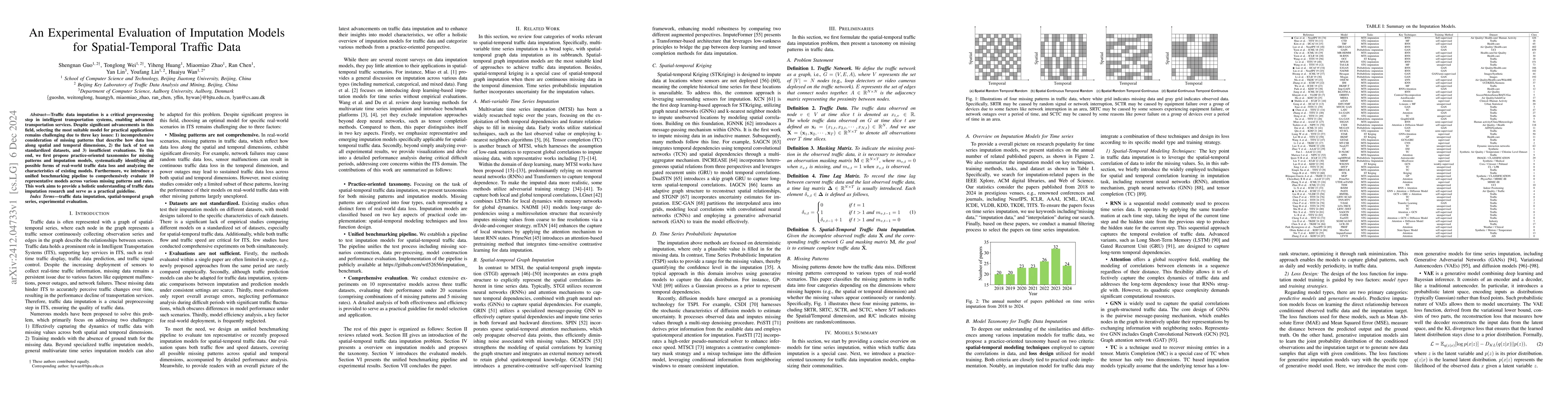 Thumbnail for An Experimental Evaluation of Imputation Models for Spatial-Temporal
  Traffic Data