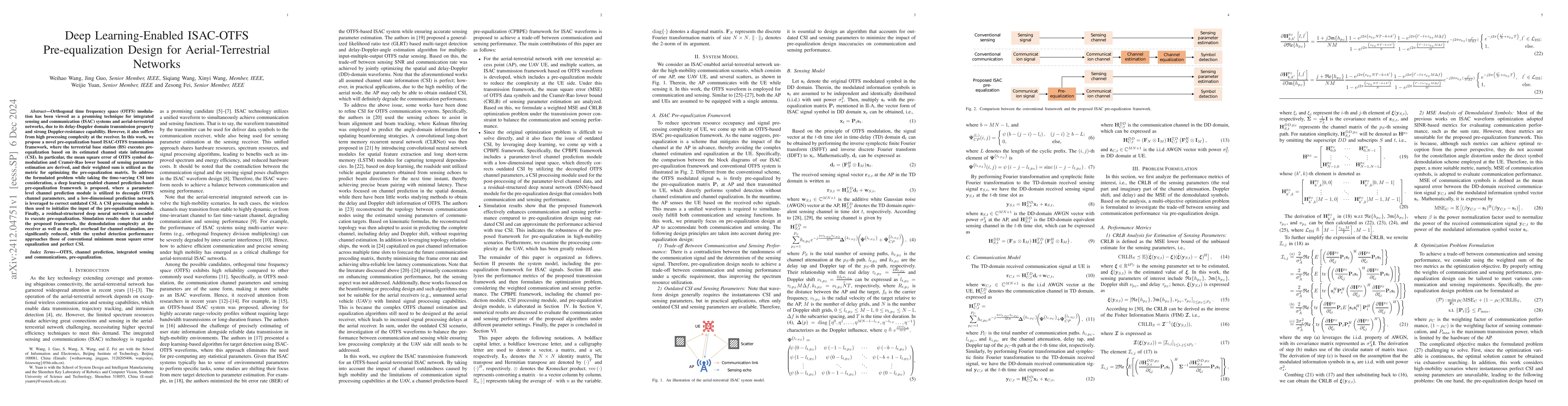 Thumbnail for Deep Learning-Enabled ISAC-OTFS Pre-equalization Design for
  Aerial-Terrestrial Networks