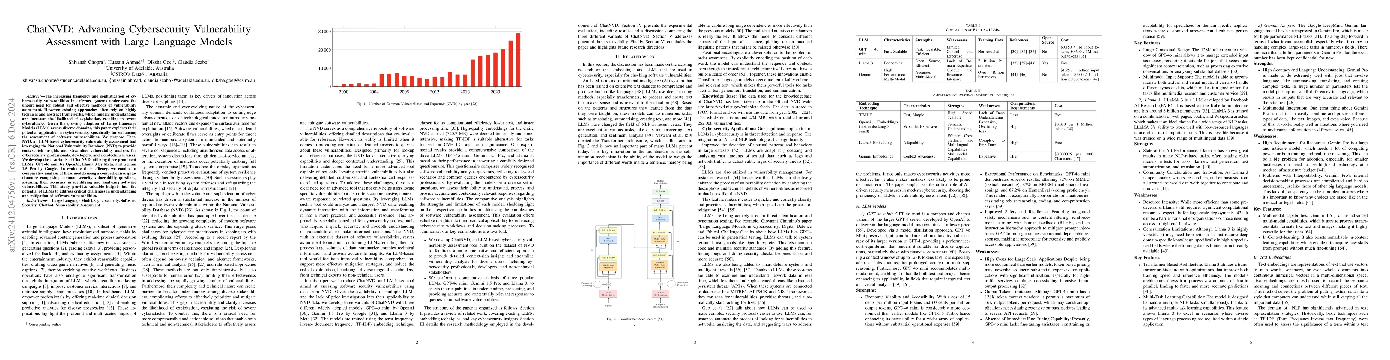 Thumbnail for ChatNVD: Advancing Cybersecurity Vulnerability Assessment with Large
  Language Models
