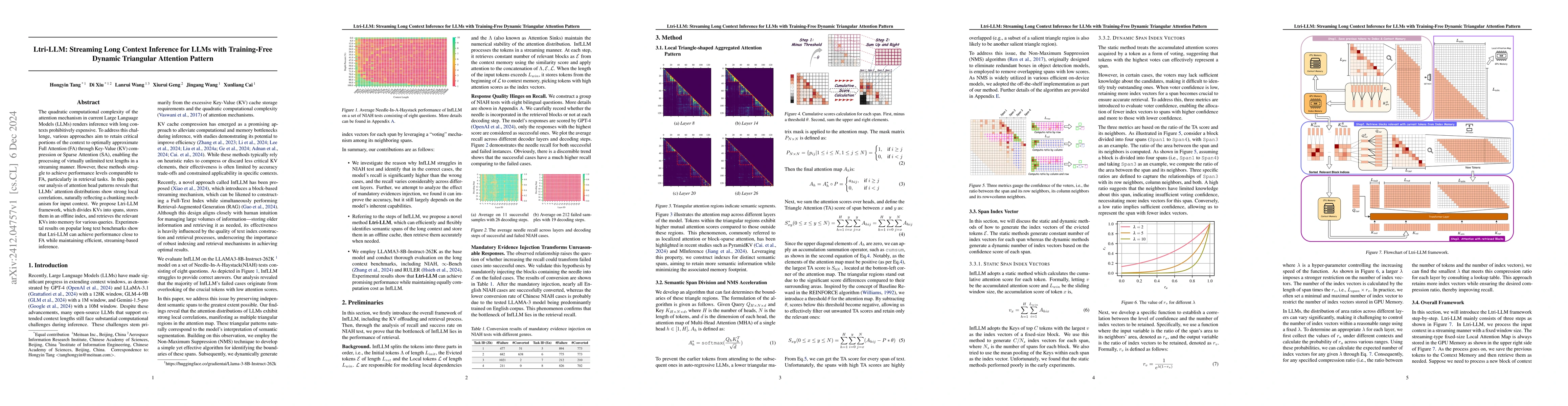 Thumbnail for Ltri-LLM: Streaming Long Context Inference for LLMs with Training-Free
  Dynamic Triangular Attention Pattern