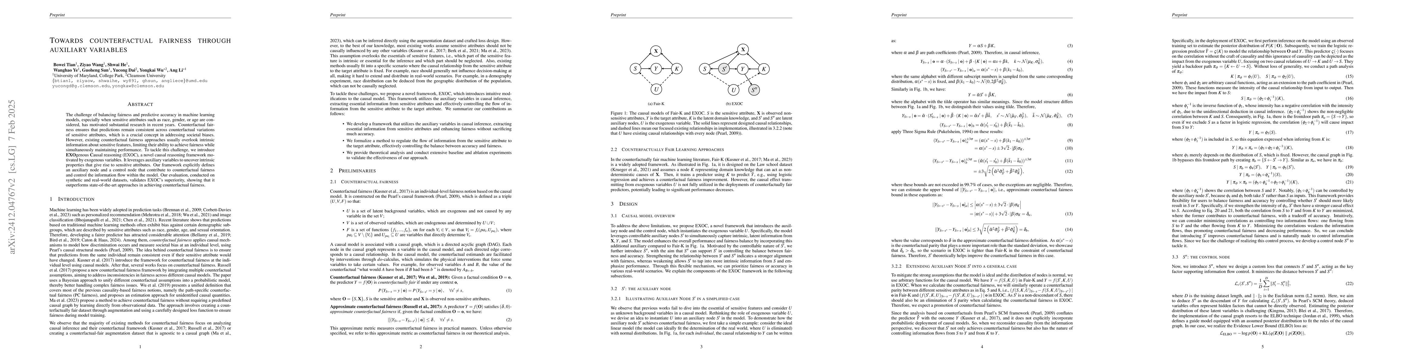 Thumbnail for Towards counterfactual fairness thorough auxiliary variables