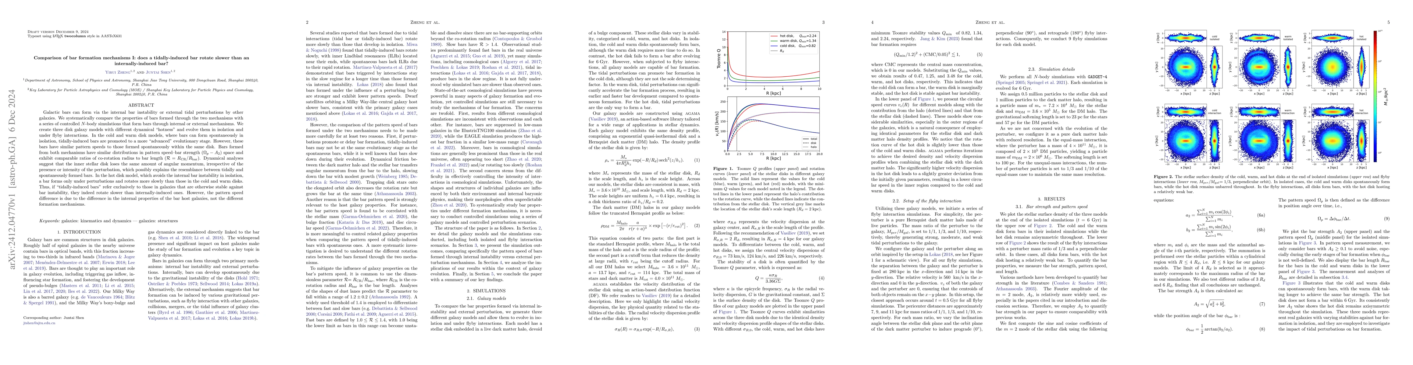 Thumbnail for Comparison of bar formation mechanisms I: does a tidally-induced bar
  rotate slower than an internally-induced bar?