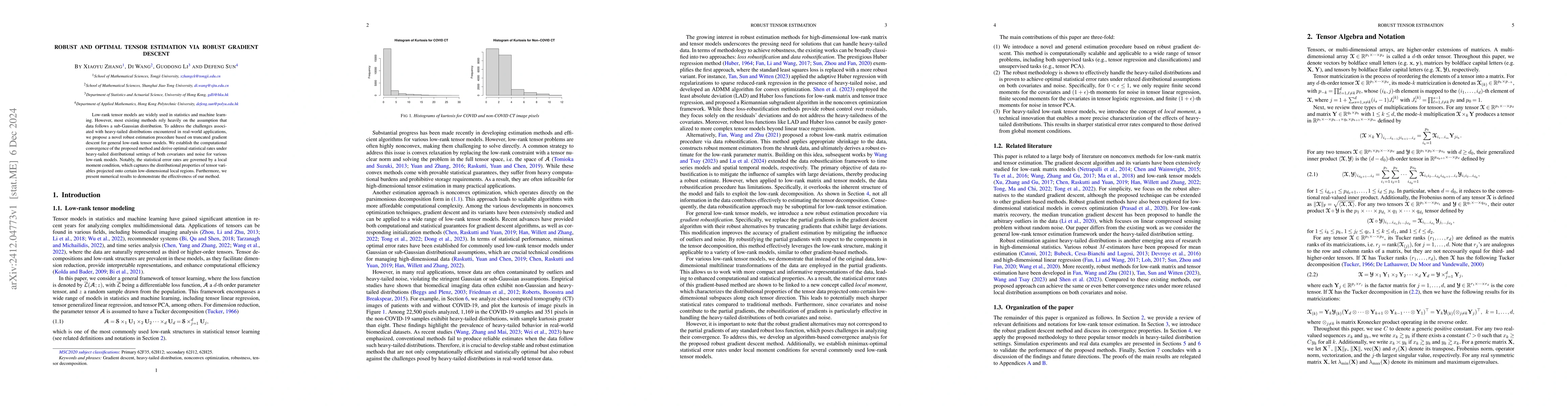 Thumbnail for Robust and Optimal Tensor Estimation via Robust Gradient Descent