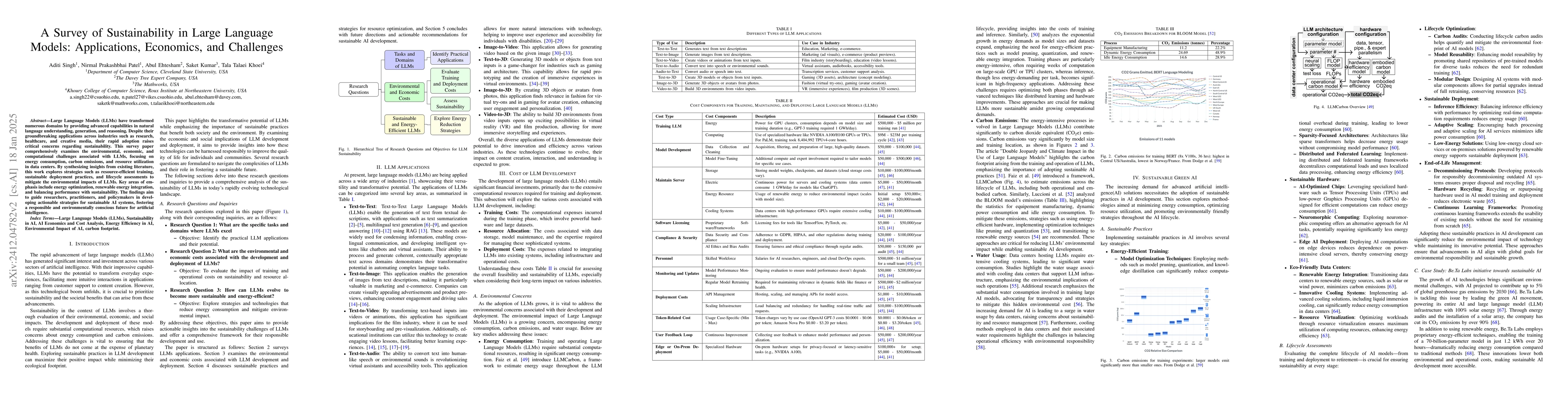 Thumbnail for A Survey of Sustainability in Large Language Models: Applications,
  Economics, and Challenges