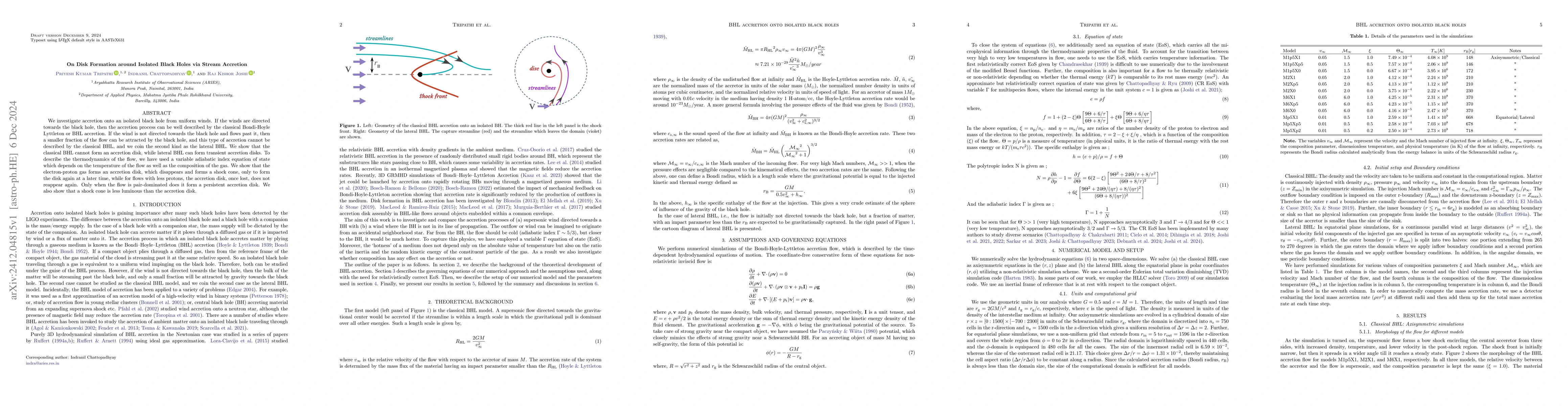 Thumbnail for On Disk Formation around Isolated Black Holes via Stream Accretion