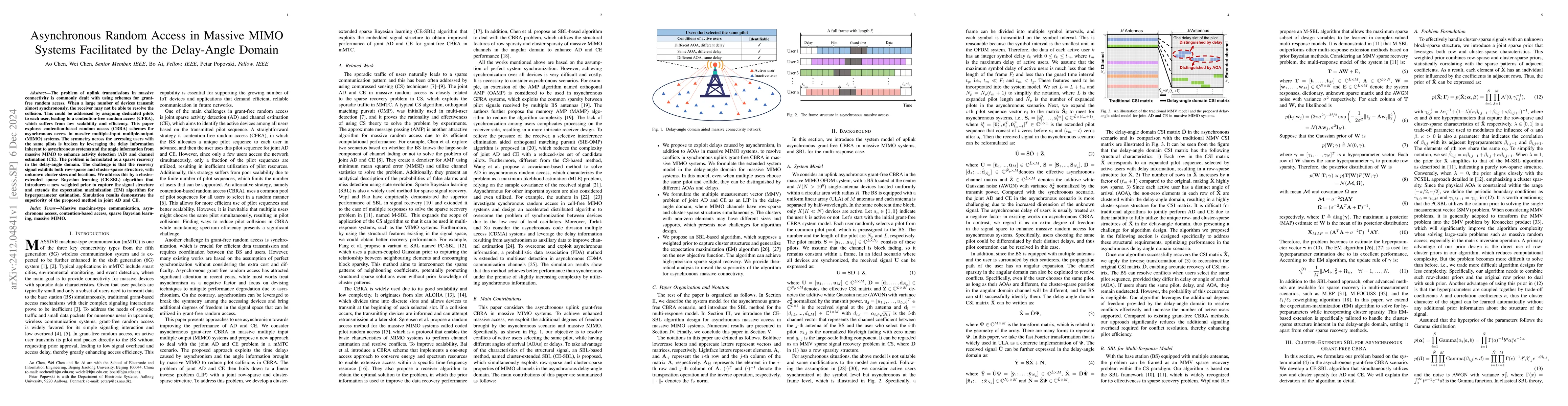 Thumbnail for Asynchronous Random Access in Massive MIMO Systems Facilitated by the
  Delay-Angle Domain
