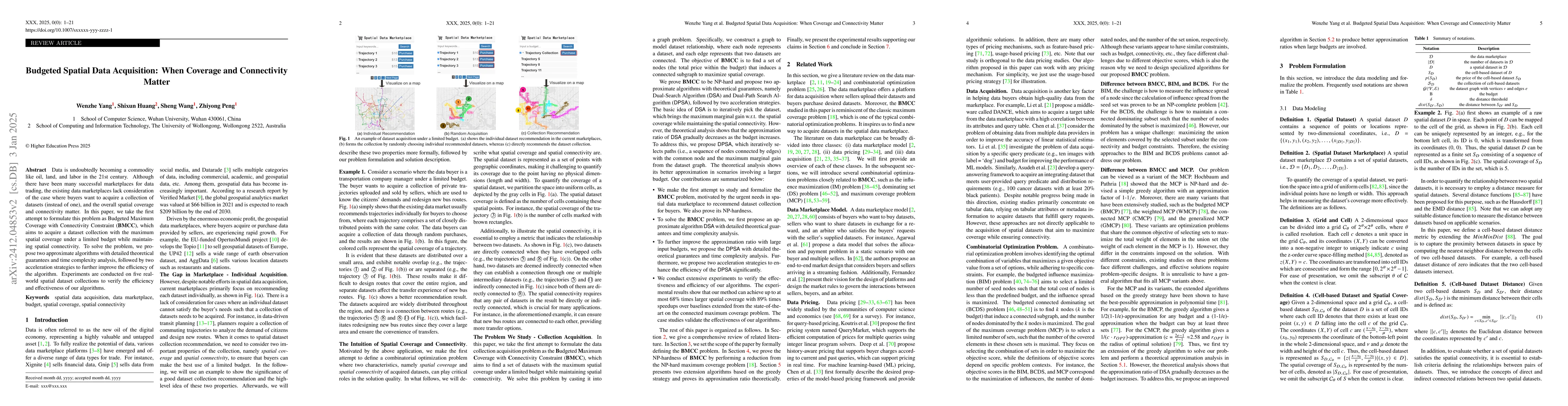 Thumbnail for Budgeted Spatial Data Acquisition: When Coverage and Connectivity Matter