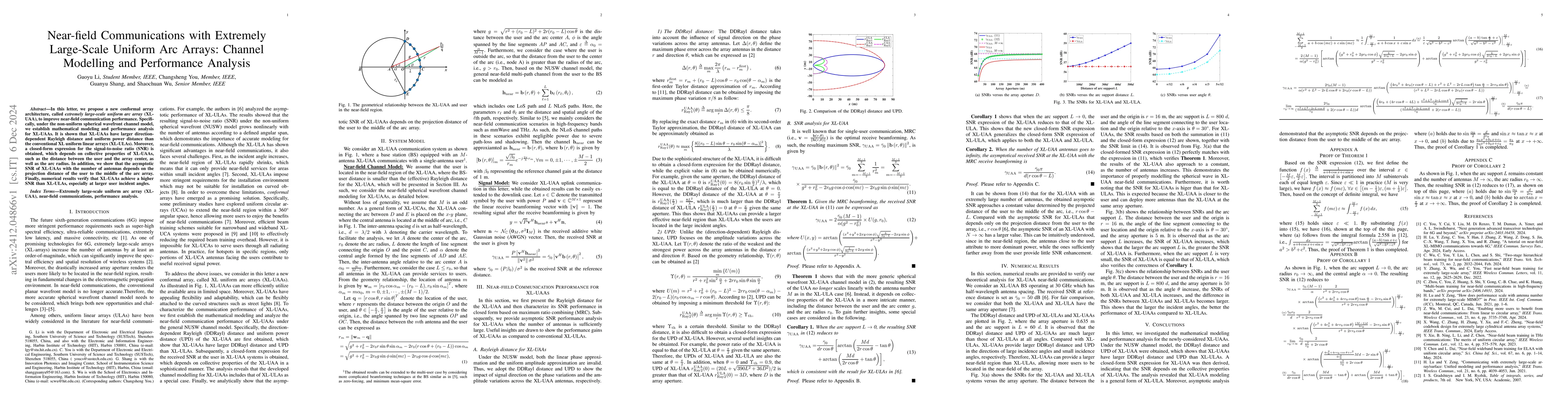 Thumbnail for Near-field Communications with Extremely Large-Scale Uniform Arc Arrays:
  Channel Modelling and Performance Analysis