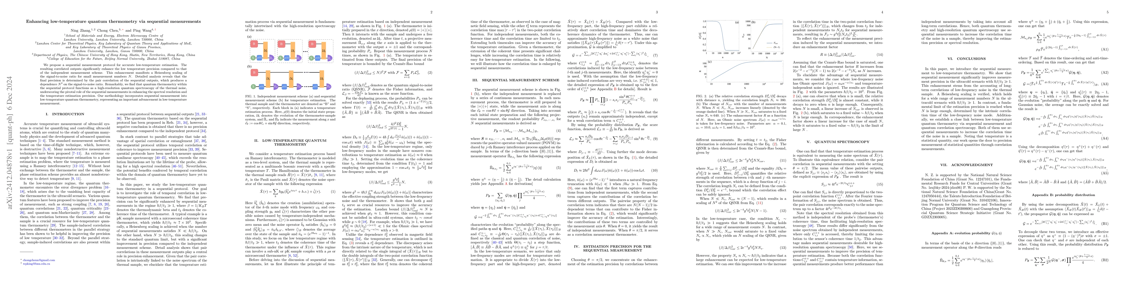 Thumbnail for Enhancing low-temperature quantum thermometry via sequential
  measurements
