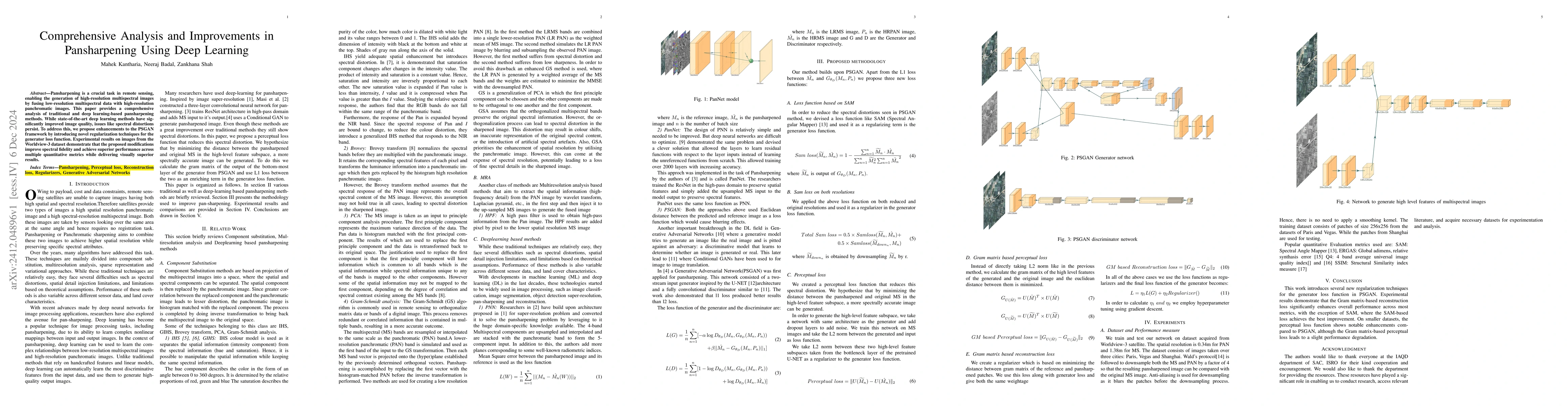 Thumbnail for Comprehensive Analysis and Improvements in Pansharpening Using Deep
  Learning