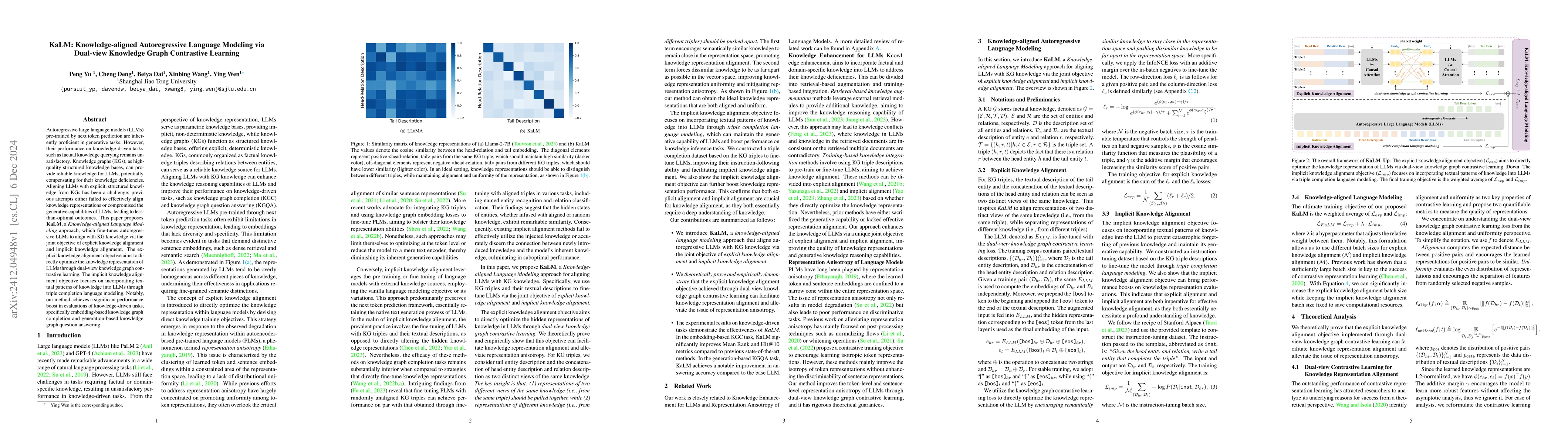 Thumbnail for KaLM: Knowledge-aligned Autoregressive Language Modeling via Dual-view
  Knowledge Graph Contrastive Learning