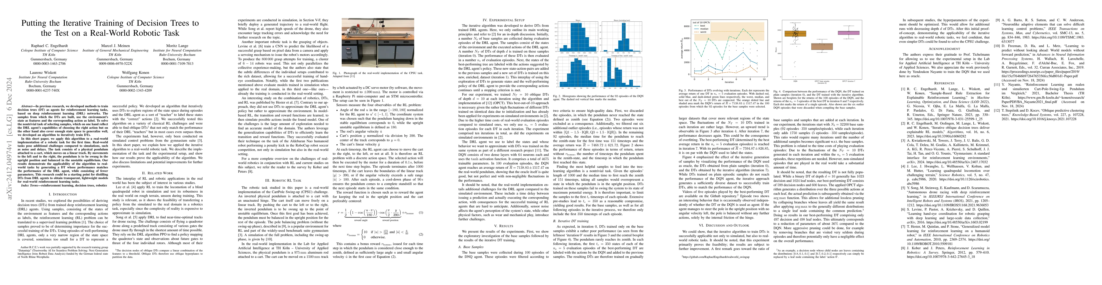 Thumbnail for Putting the Iterative Training of Decision Trees to the Test on a
  Real-World Robotic Task