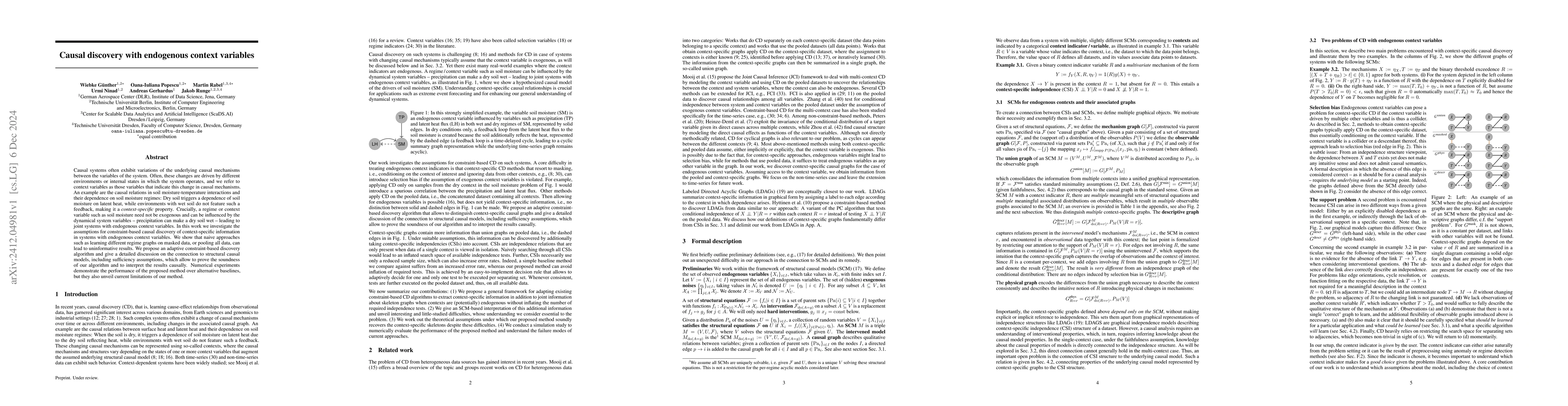 Thumbnail for Causal discovery with endogenous context variables