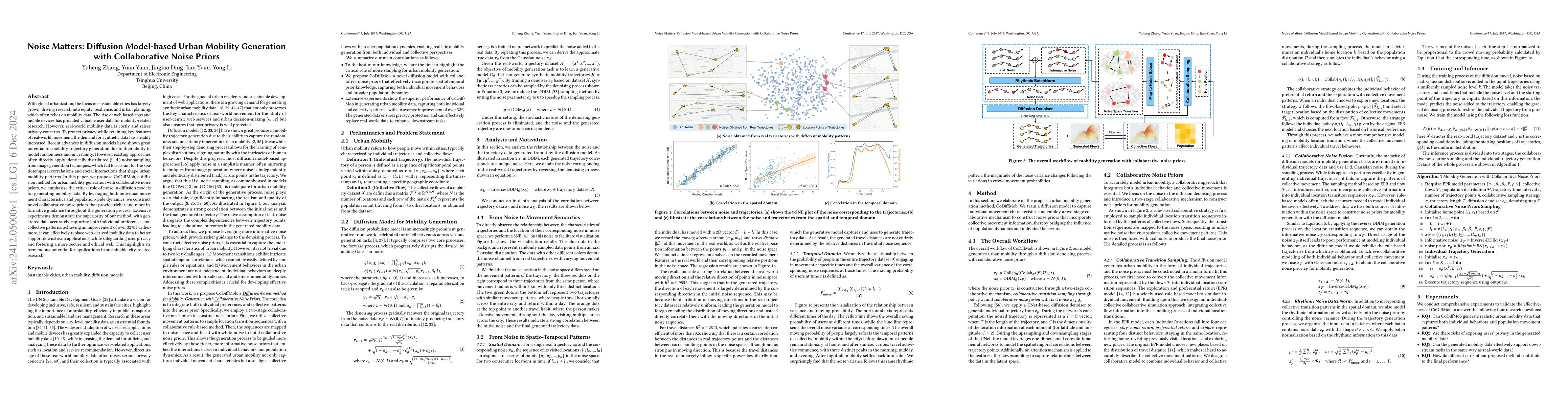 Thumbnail for Noise Matters: Diffusion Model-based Urban Mobility Generation with
  Collaborative Noise Priors
