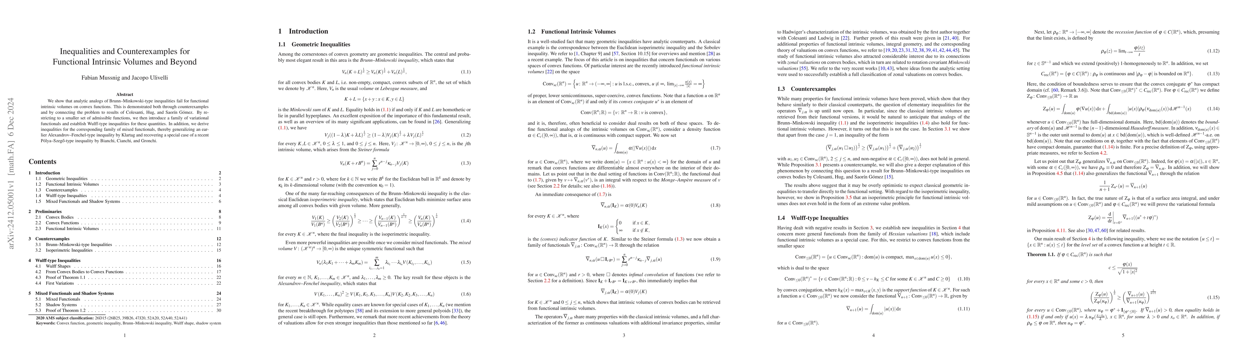 Thumbnail for Inequalities and counterexamples for functional intrinsic volumes and
  beyond