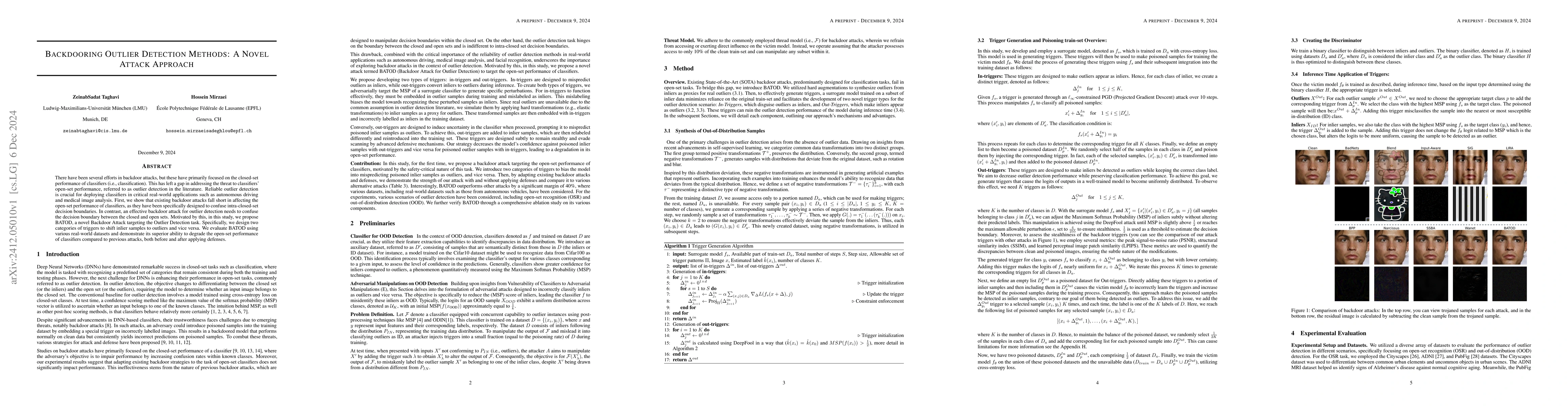 Thumbnail for Backdooring Outlier Detection Methods: A Novel Attack Approach