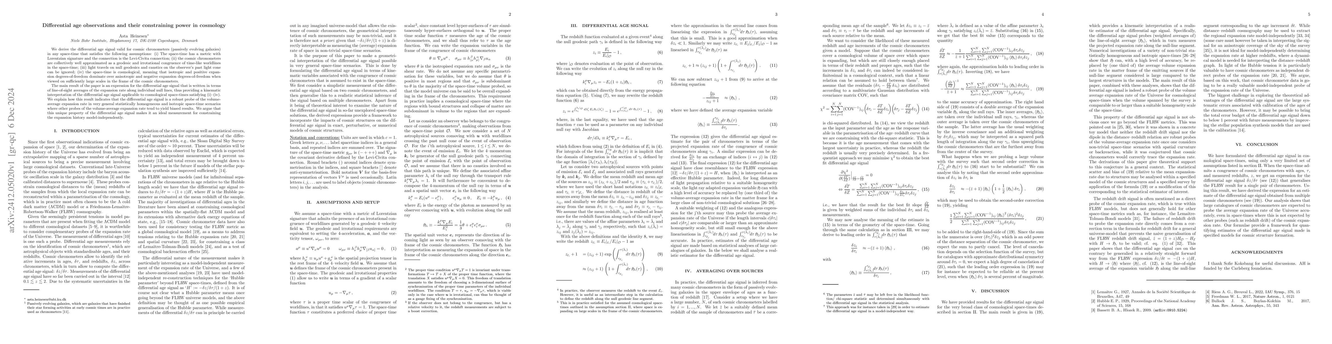 Thumbnail for Differential age observations and their constraining power in cosmology