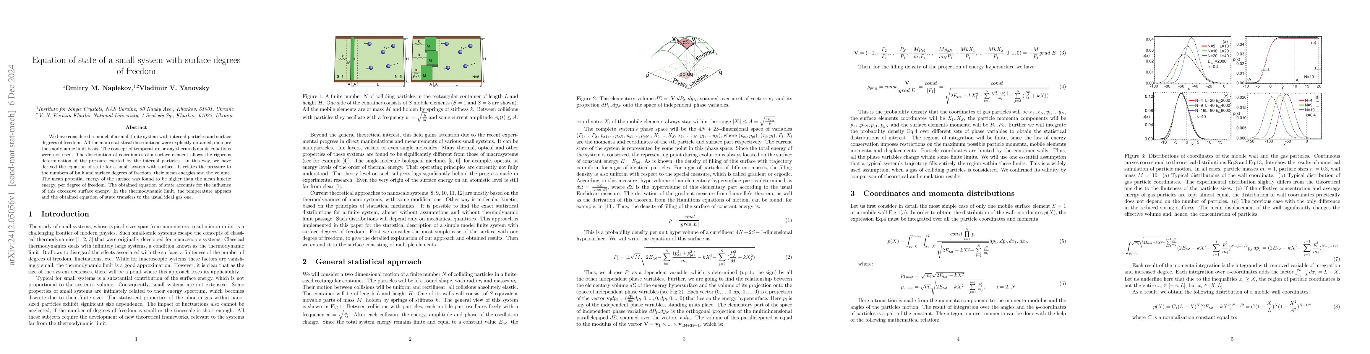 Thumbnail for Equation of state of a small system with surface degrees of freedom