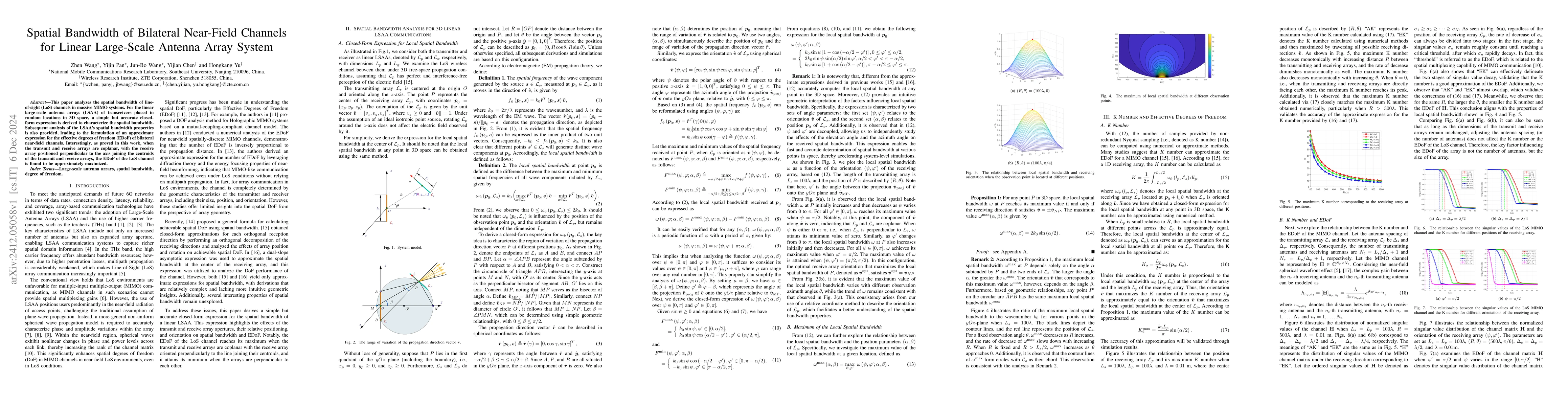 Thumbnail for Spatial Bandwidth of Bilateral Near-Field Channels for Linear
  Large-Scale Antenna Array System