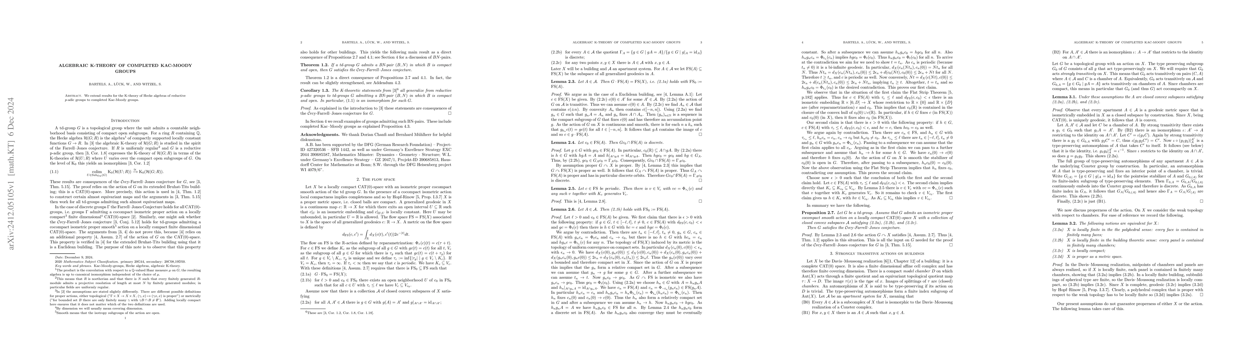 Thumbnail for Algebraic K-theory of completed Kac-Moody groups