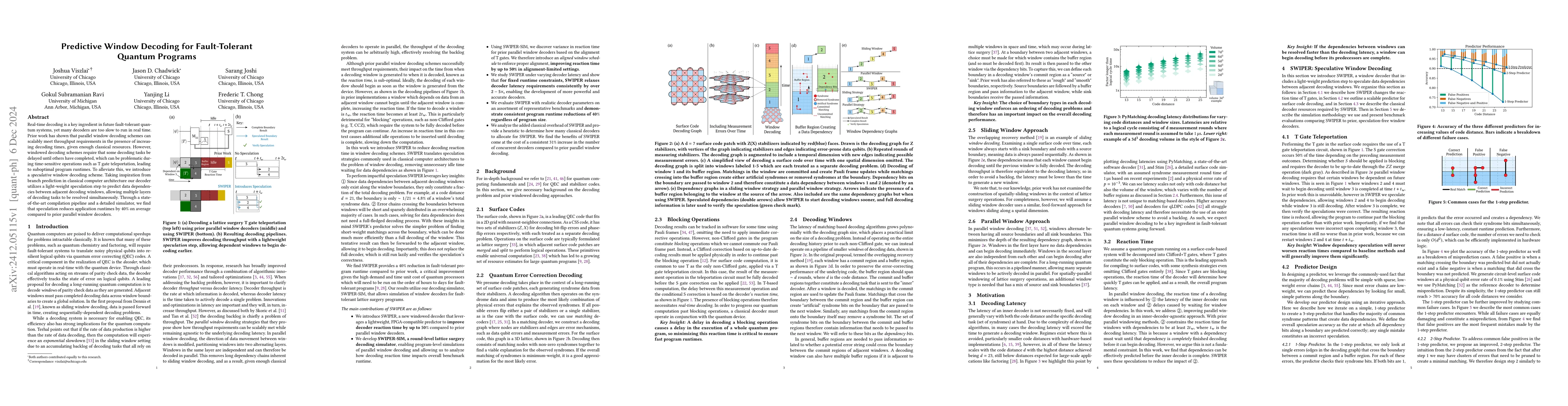 Thumbnail for Predictive Window Decoding for Fault-Tolerant Quantum Programs