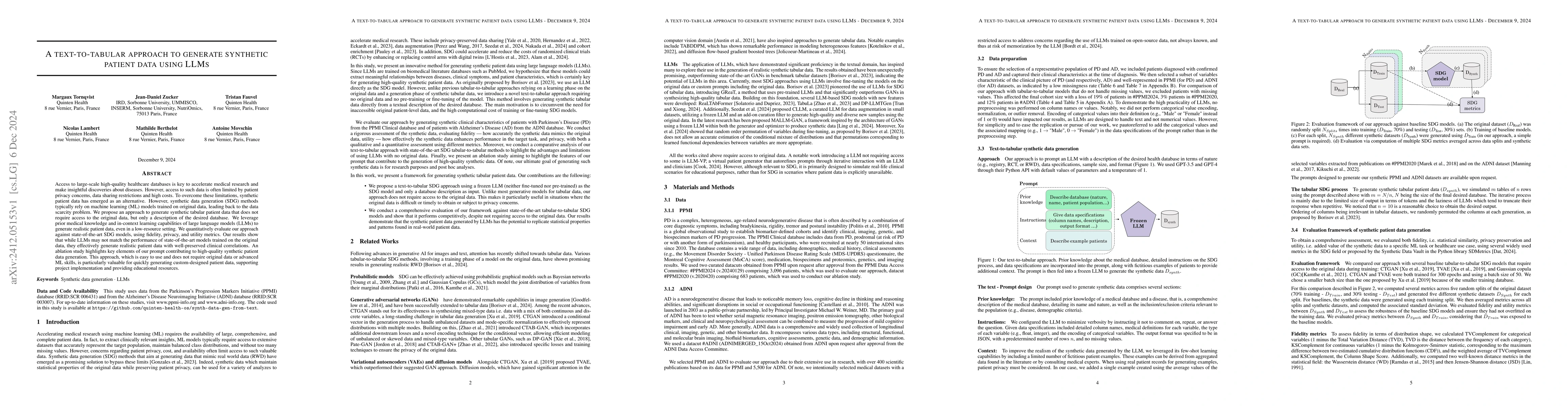 Thumbnail for A text-to-tabular approach to generate synthetic patient data using LLMs