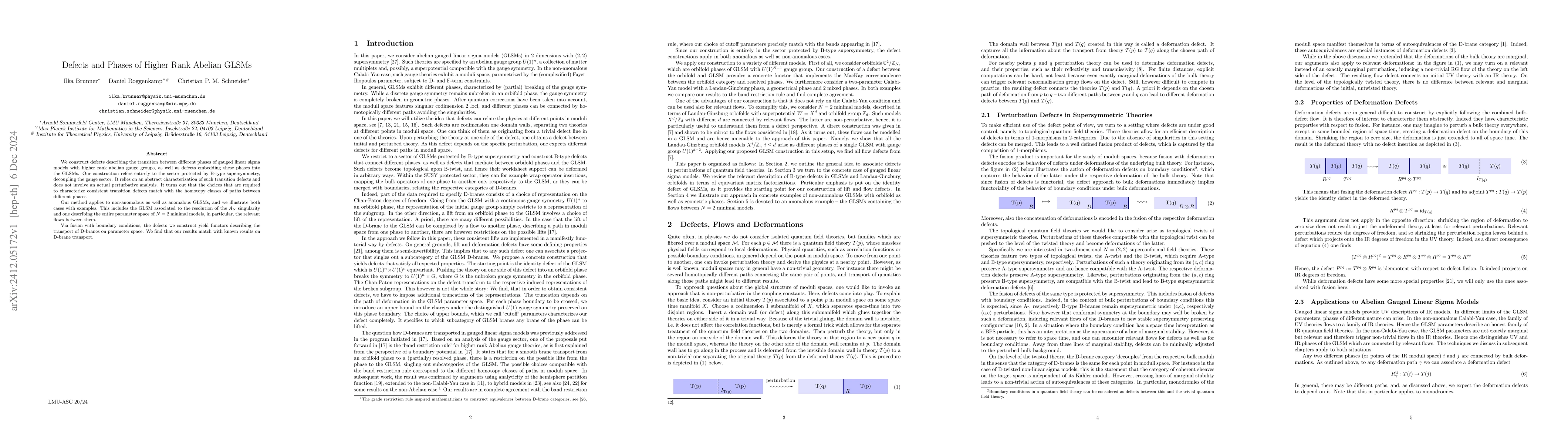 Thumbnail for Defects and Phases of Higher Rank Abelian GLSMs