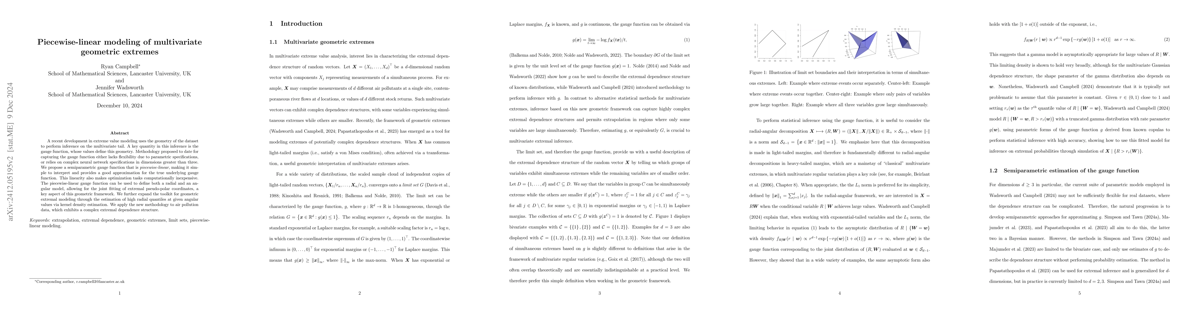 Thumbnail for Piecewise-linear modeling of multivariate geometric extremes