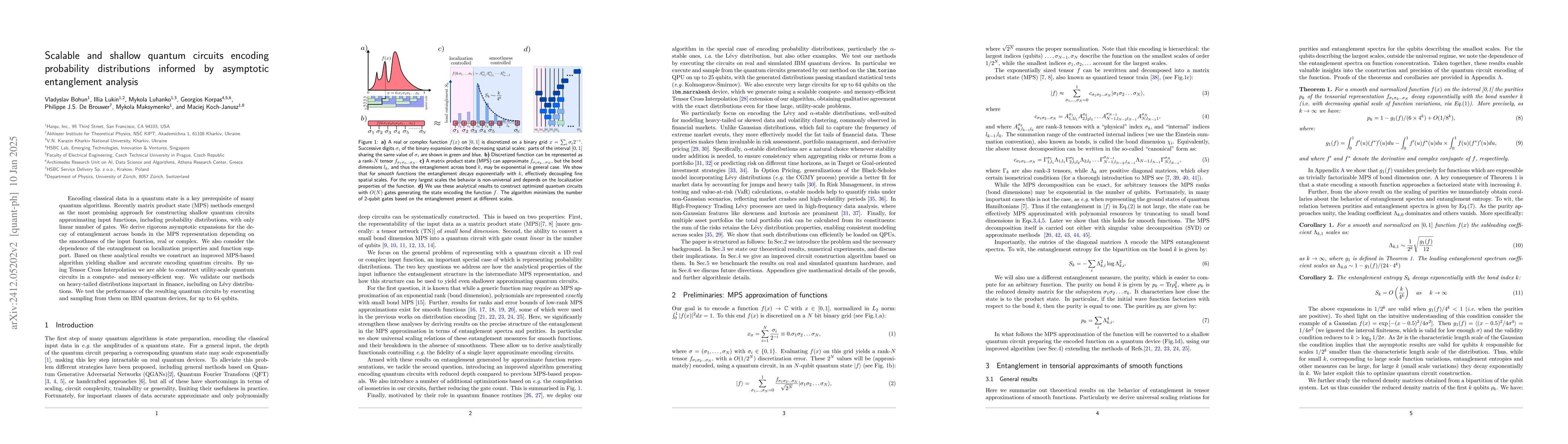 Thumbnail for Scalable and shallow quantum circuits encoding probability distributions
  informed by asymptotic entanglement analysis
