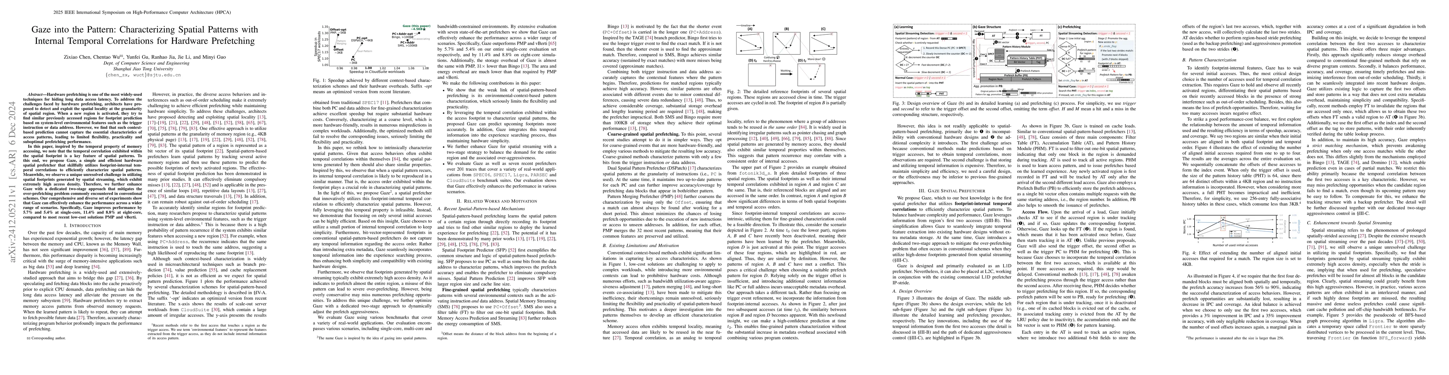 Thumbnail for Gaze into the Pattern: Characterizing Spatial Patterns with Internal
  Temporal Correlations for Hardware Prefetching