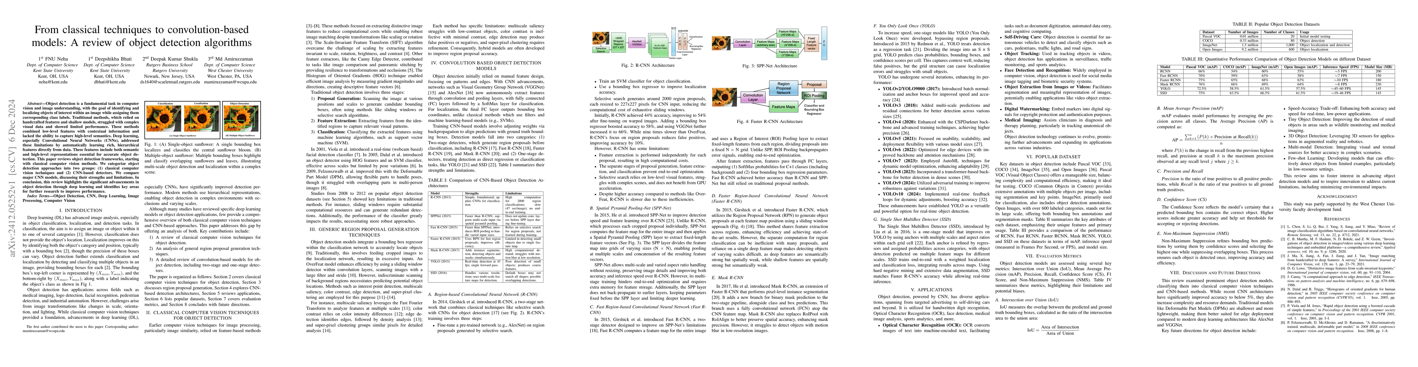 Thumbnail for From classical techniques to convolution-based models: A review of
  object detection algorithms