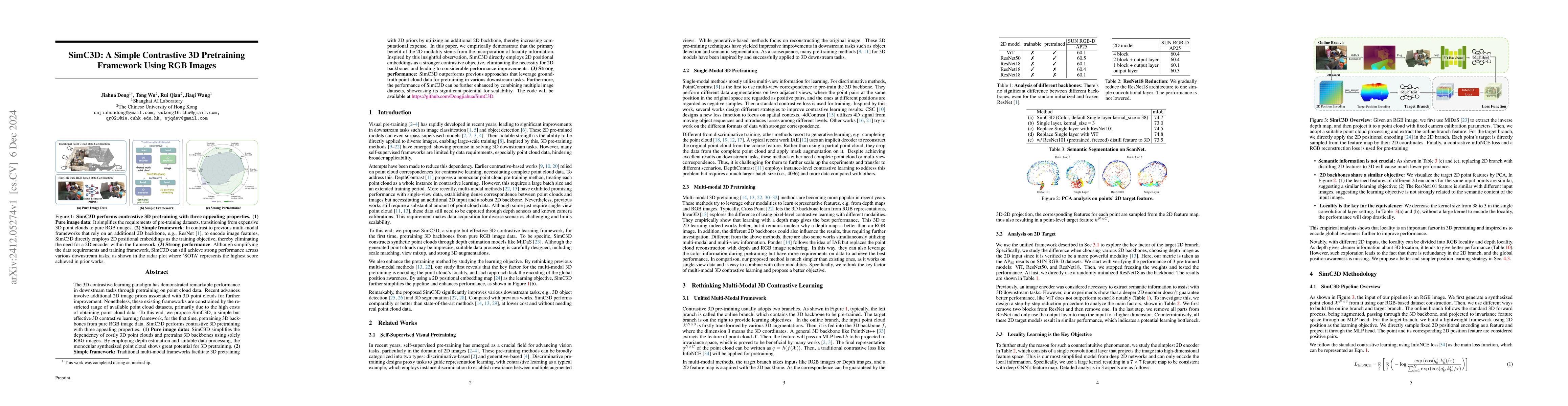 Thumbnail for SimC3D: A Simple Contrastive 3D Pretraining Framework Using RGB Images