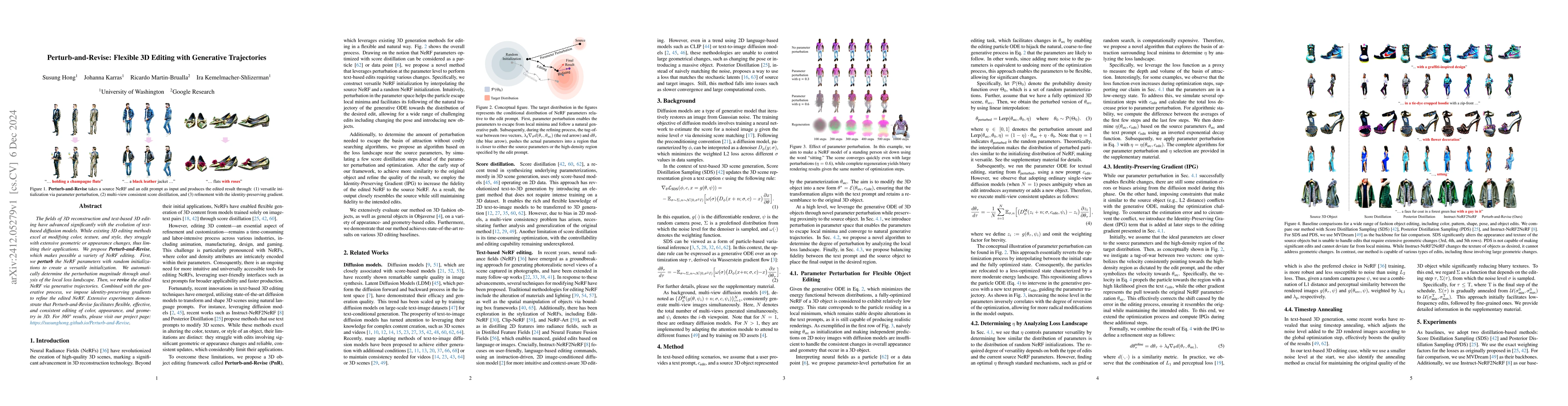 Thumbnail for Perturb-and-Revise: Flexible 3D Editing with Generative Trajectories