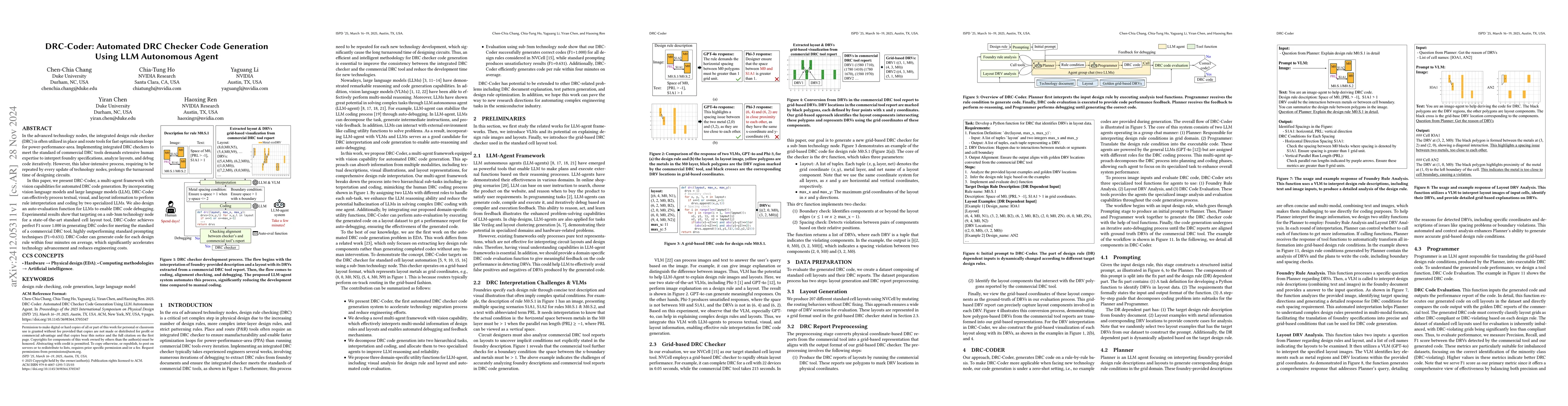 Thumbnail for DRC-Coder: Automated DRC Checker Code Generation Using LLM Autonomous
  Agent