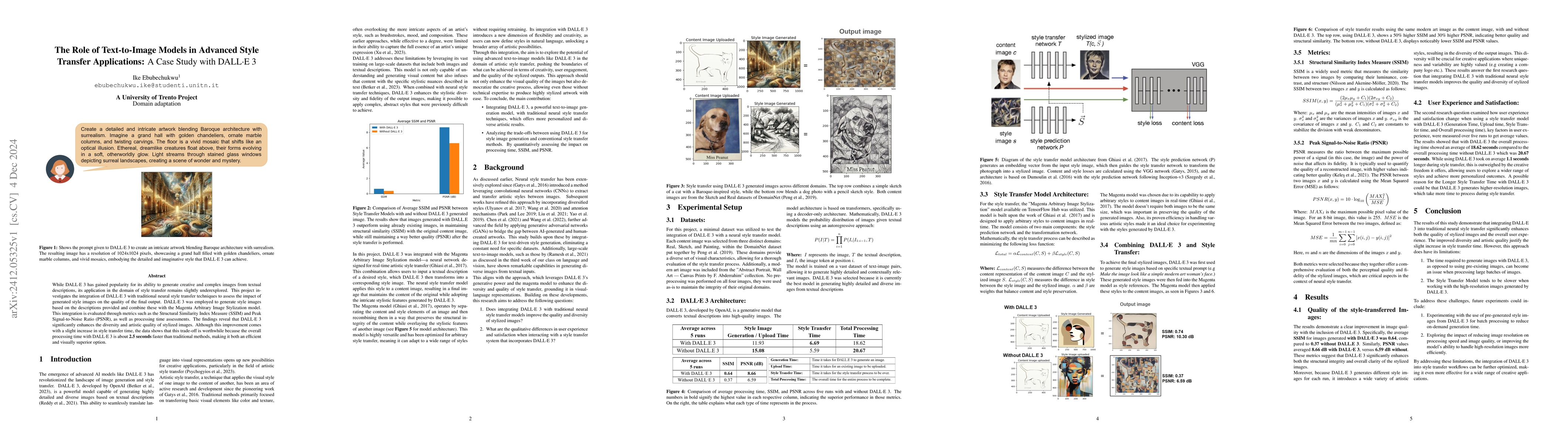 Thumbnail for The Role of Text-to-Image Models in Advanced Style Transfer
  Applications: A Case Study with DALL-E 3