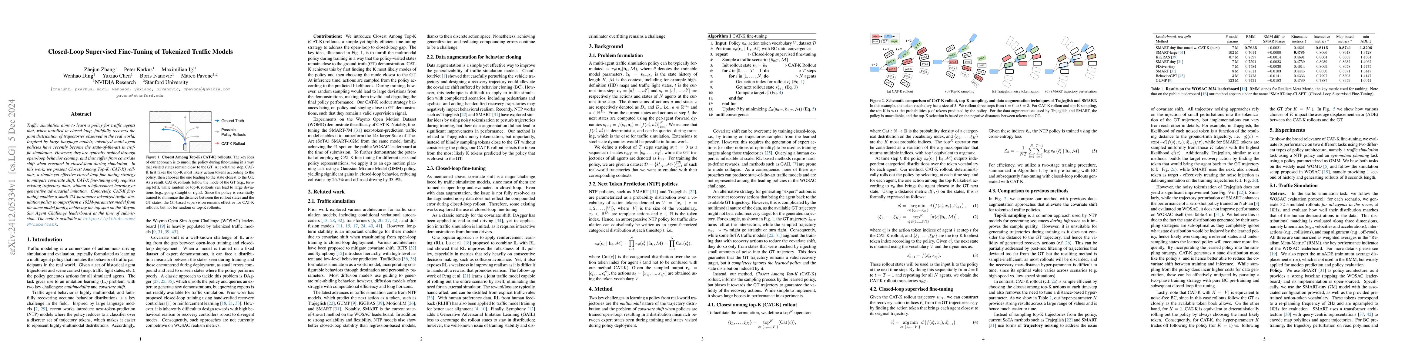 Thumbnail for Closed-Loop Supervised Fine-Tuning of Tokenized Traffic Models