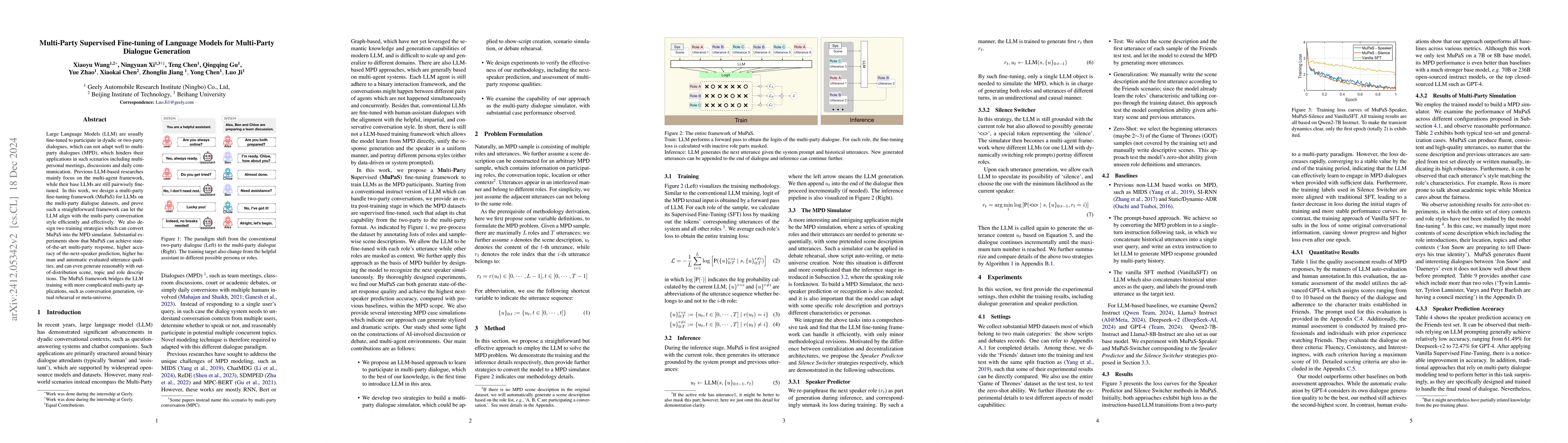 Thumbnail for Multi-Party Supervised Fine-tuning of Language Models for Multi-Party
  Dialogue Generation