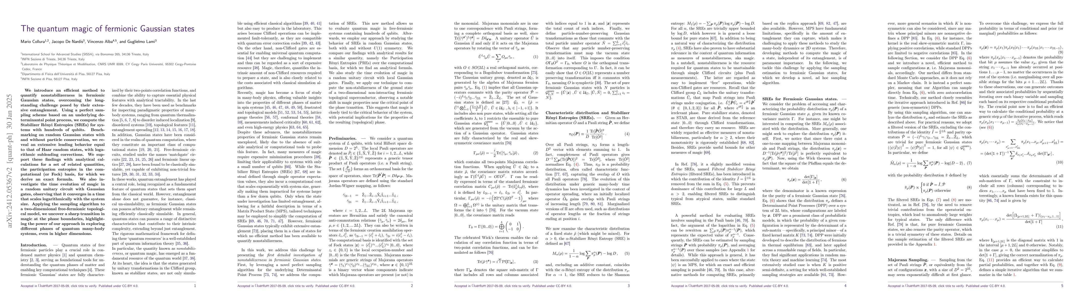 Thumbnail for The quantum magic of fermionic Gaussian states