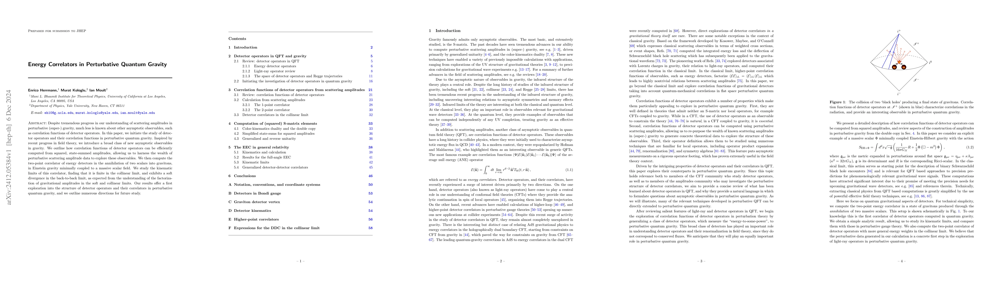 Thumbnail for Energy Correlators in Perturbative Quantum Gravity