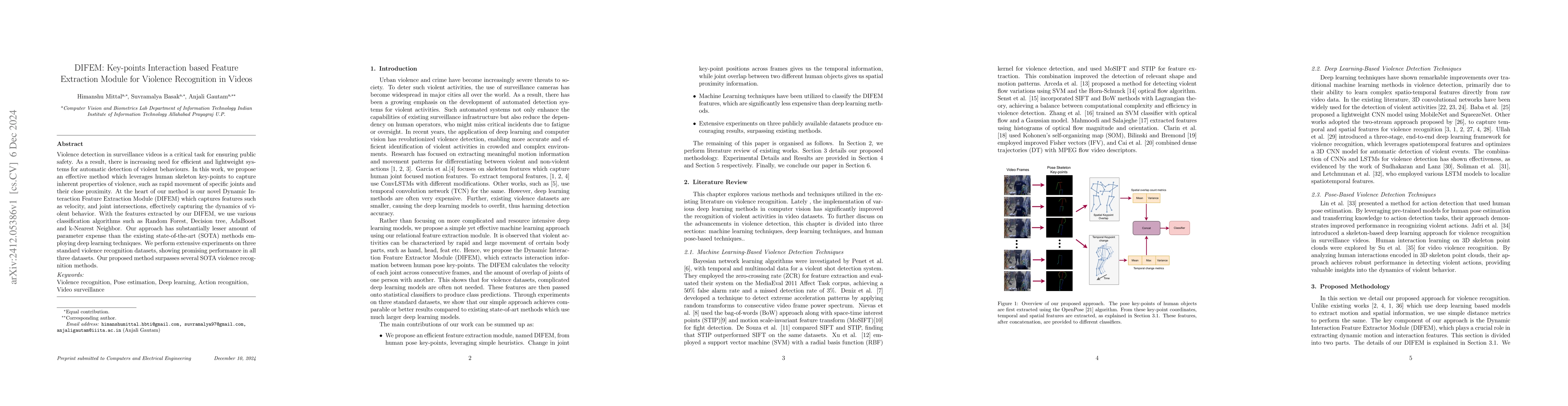 Thumbnail for DIFEM: Key-points Interaction based Feature Extraction Module for
  Violence Recognition in Videos