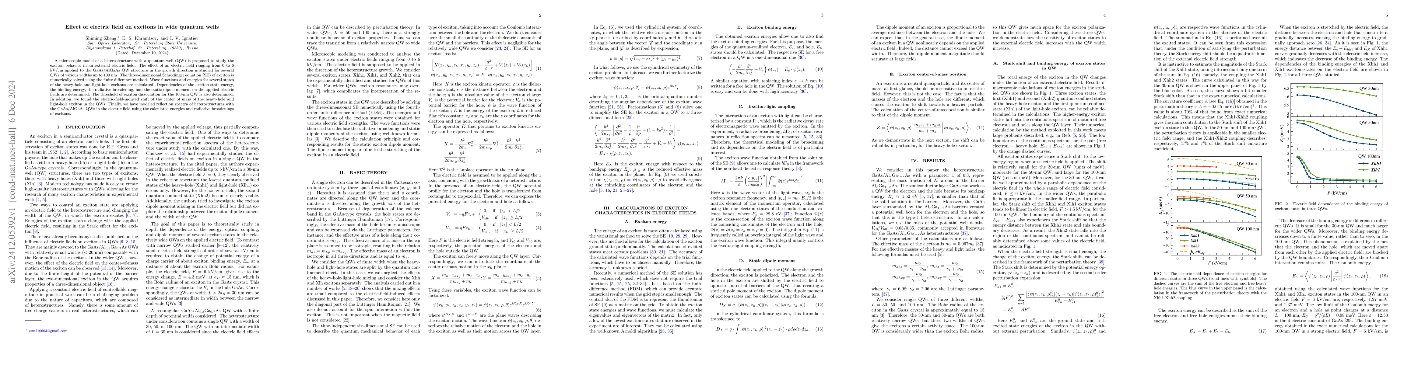 Thumbnail for Effect of electric field on excitons in wide quantum wells