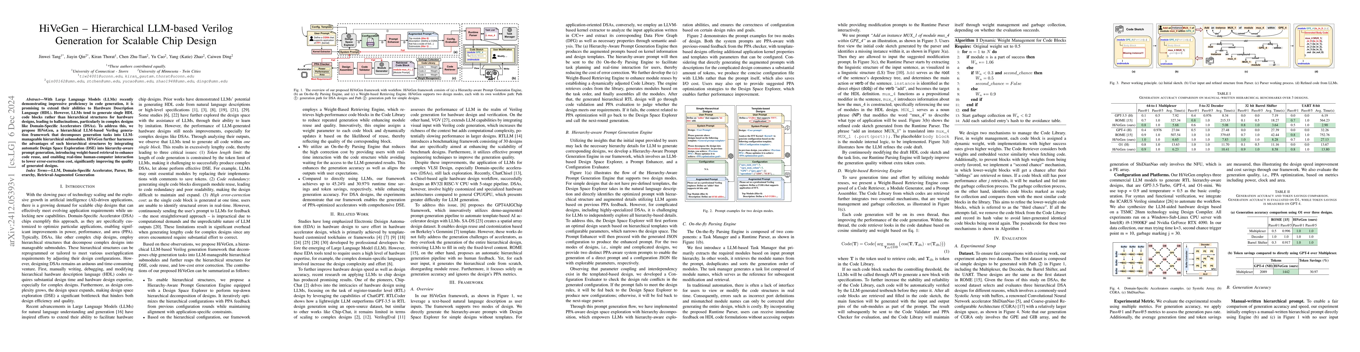 Thumbnail for HiVeGen -- Hierarchical LLM-based Verilog Generation for Scalable Chip
  Design